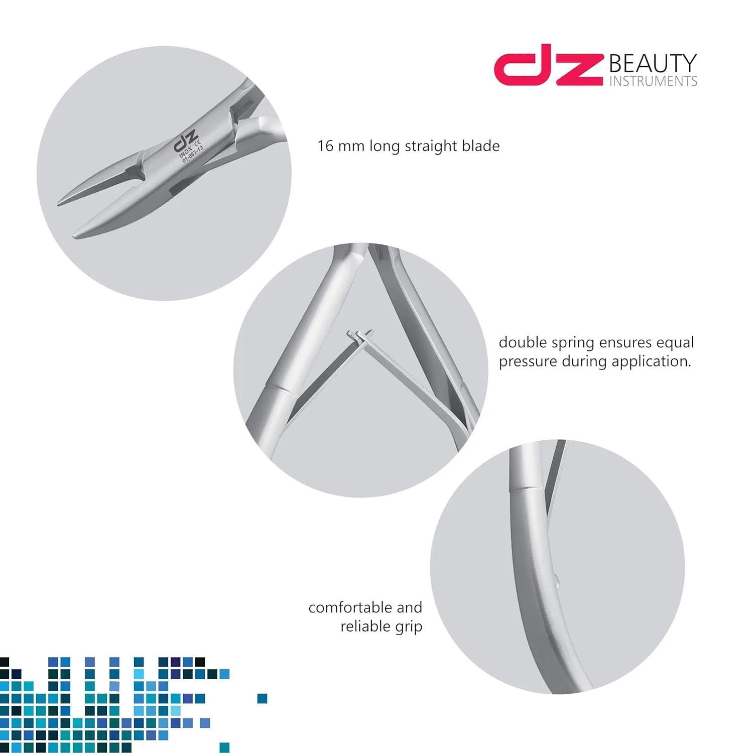 Профессиональные щипцы для ногтей с закругленным кончиком от Diabetic Corner Pliers ‎Dz Beauty Instruments — фото 3