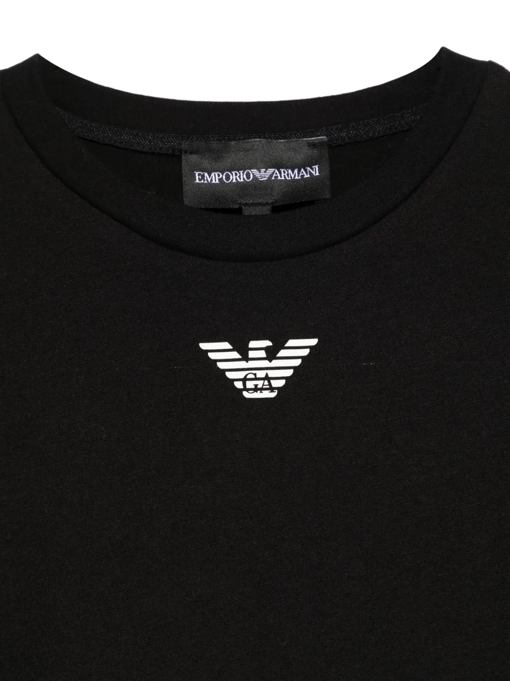 Футболка с логотипом Emporio Armani Kids, черный — фото 3