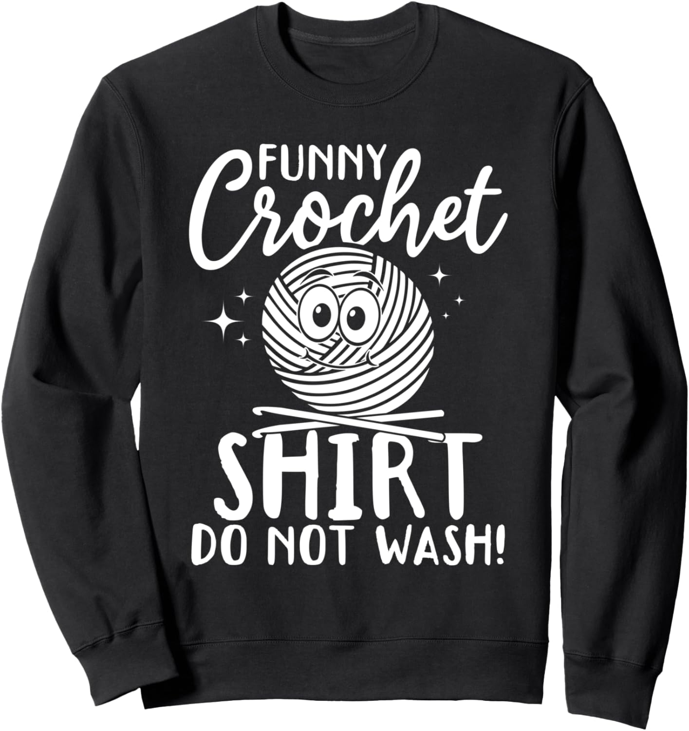 

Забавная вязаная крючком толстовка. Не стирать! - Вязаная крючком толстовка Funny Crocheting Ideas, черный