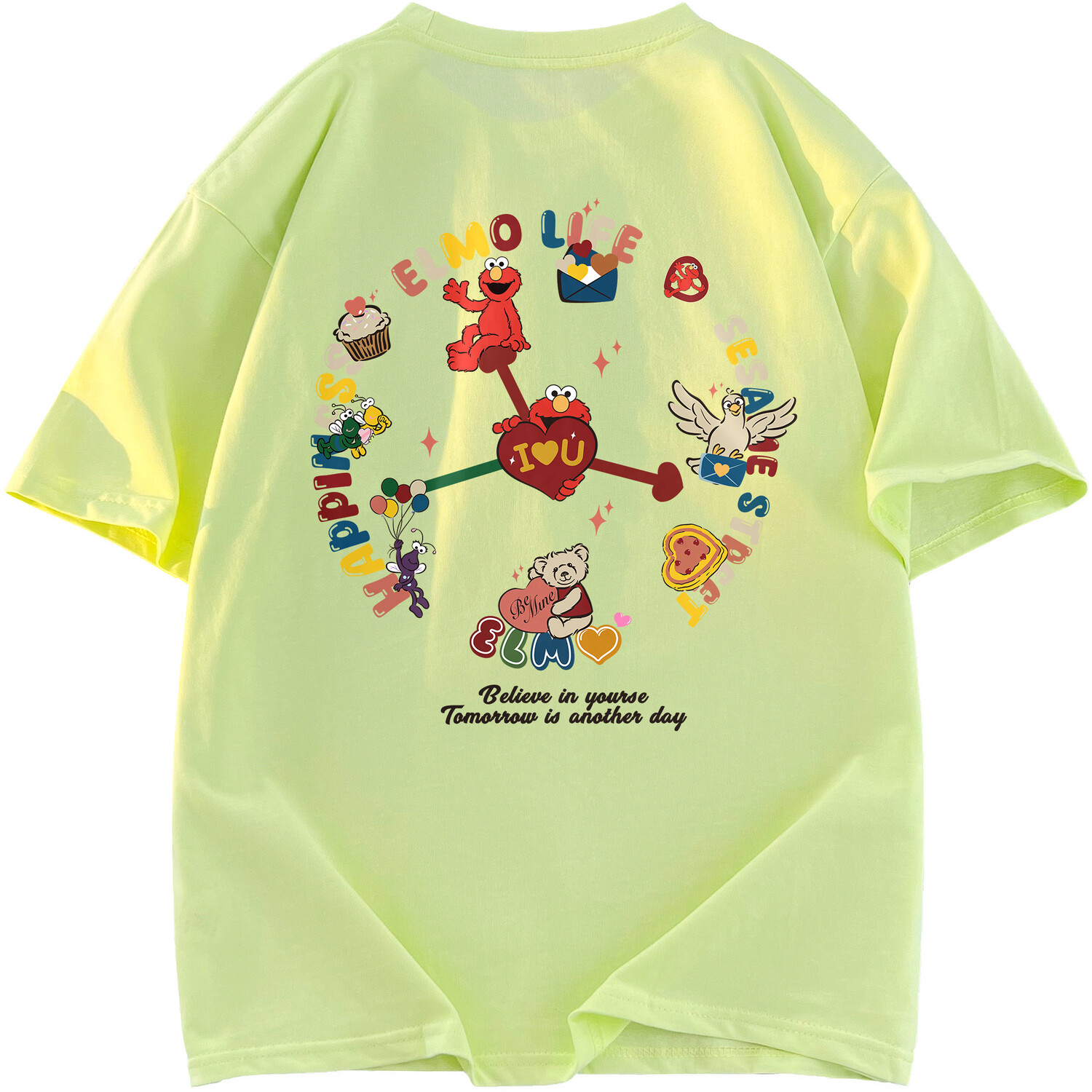 

Футболка унисекс Sesame Street, розовый