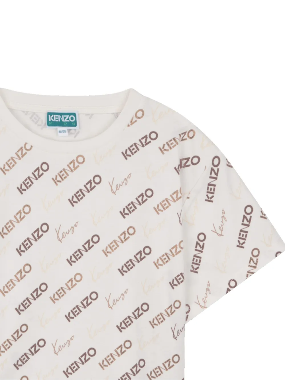 Футболка с логотипом Kenzo Kids, нейтральный — фото 3