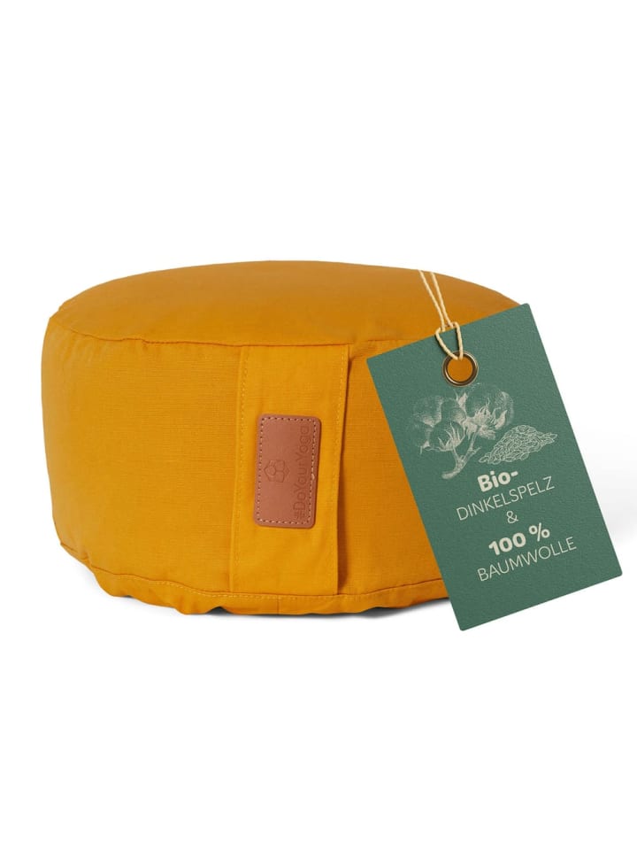 

Lumaland #ЗанимайтесьЙогой Подушка для йоги Вишну - наполнена органической шелухой полбы - круглая, 30 x 30 см