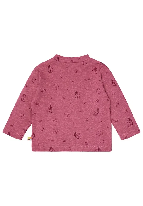Футболка с длинным рукавом Shirt slub jersey mit druck long sleeved top Loud + Proud, красный — фото 2