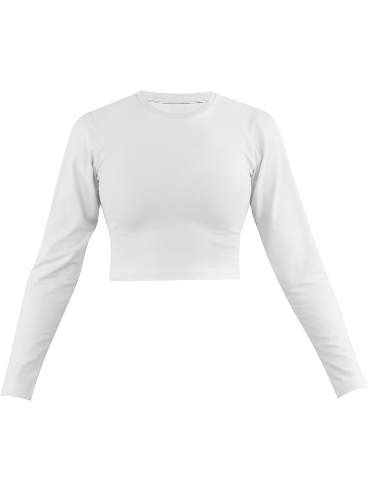 

Лонгслив Janice Damen crop Langarmshirt hochgeschlossen Noia, белый