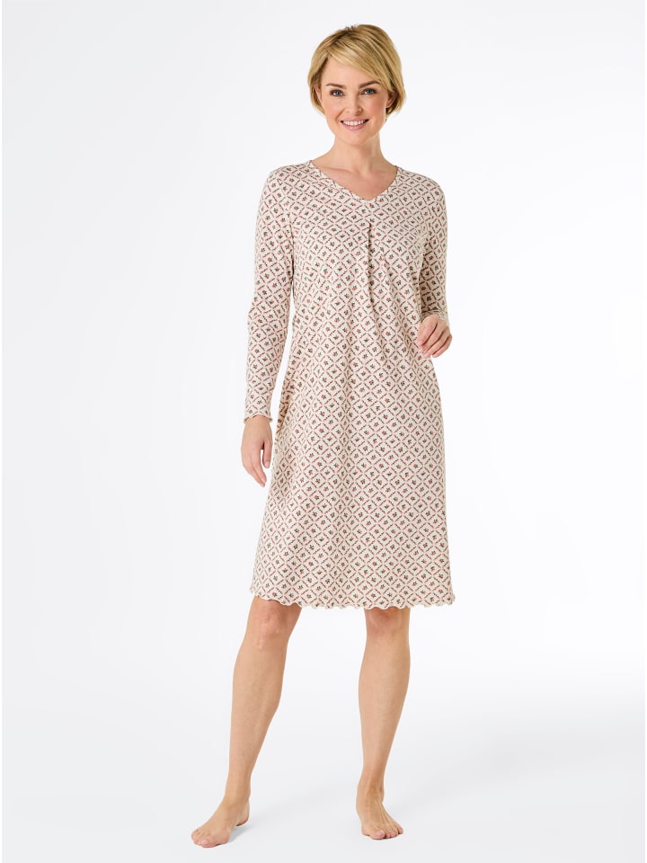 

Ночная рубашка с принтом фламинго цвета шампанского WITT WEIDEN