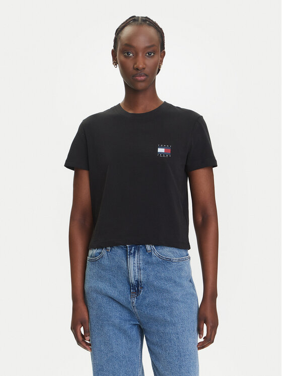 

Футболка обычного кроя Flag DW0DW21423 Tommy Jeans, черный