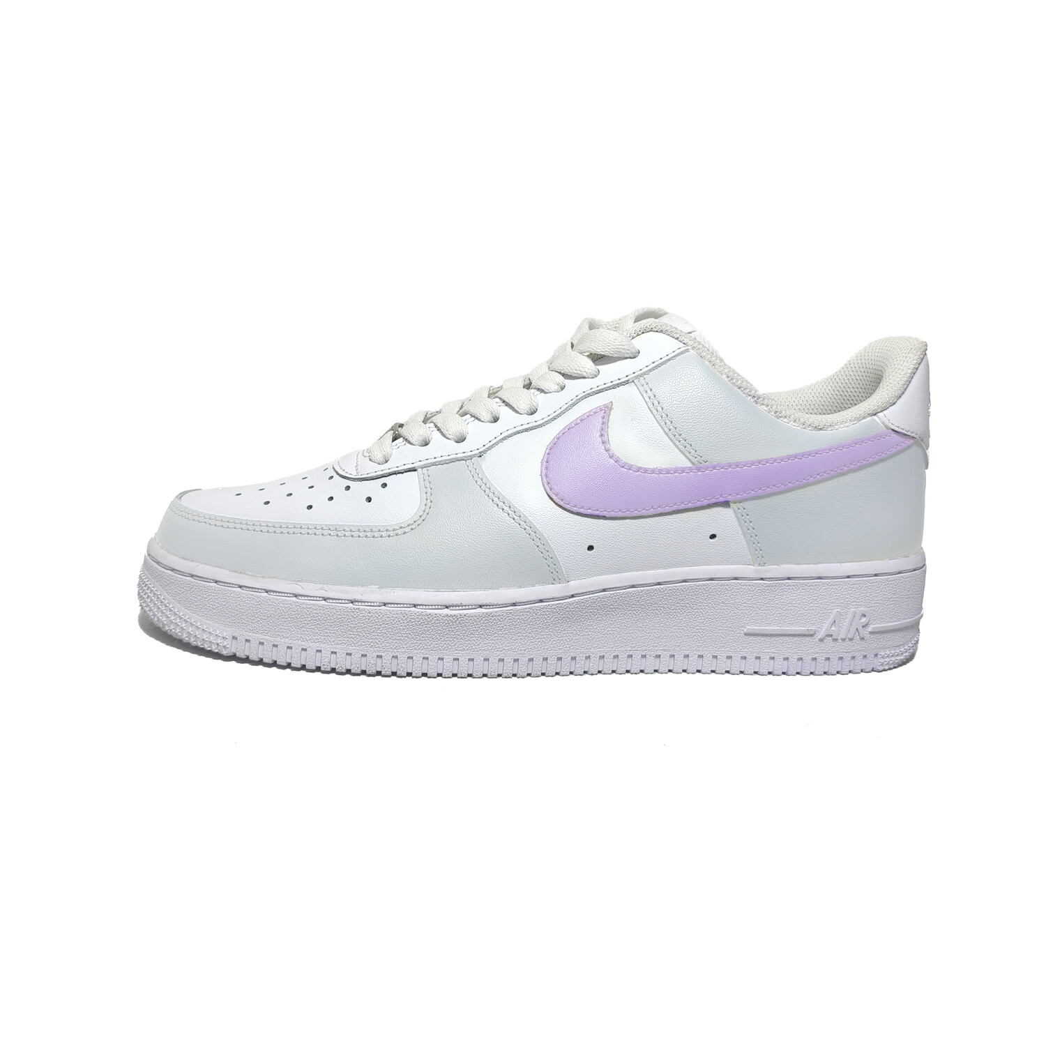 

Кроссовки Nike Air Force 1 Skateboarding Shoes Unisex Low-top White/grey/purple, светло-серый