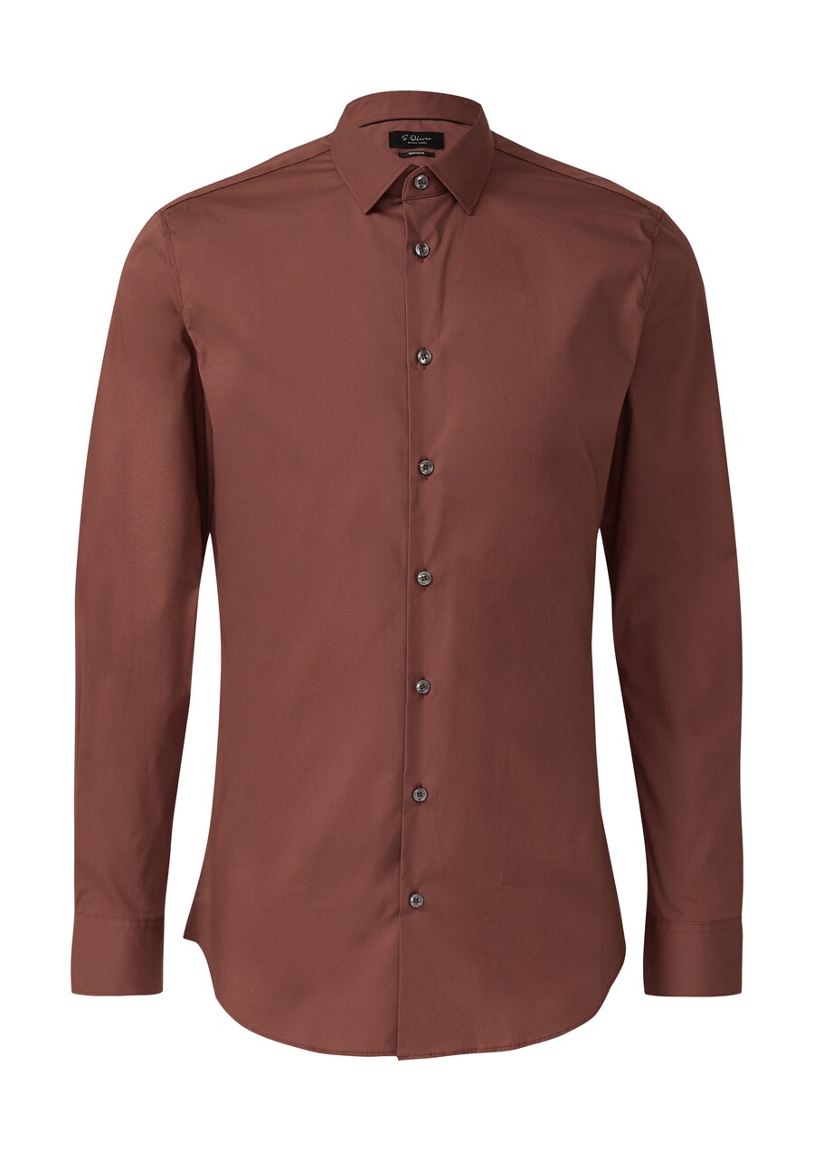 

Рубашка делового кроя Slim Fit s.Oliver BLACK LABEL, коричневый