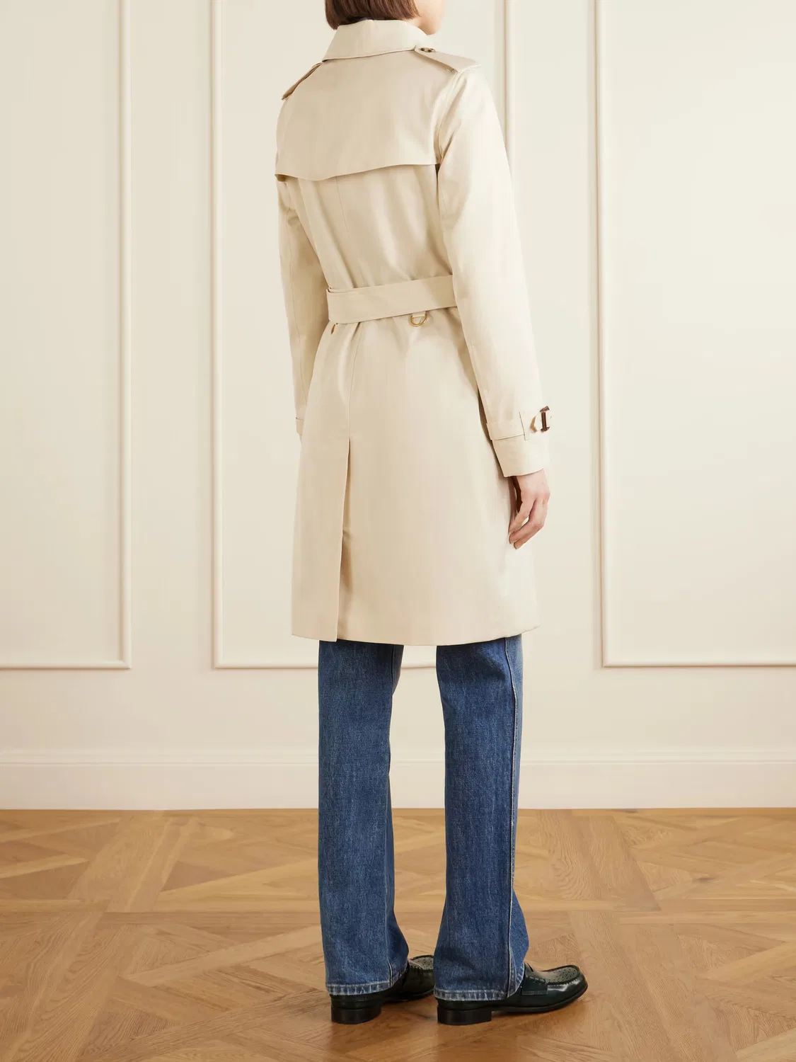 Тренч Кенсингтонский, Burberry, двубортный, с поясом, бежевый — фото 3