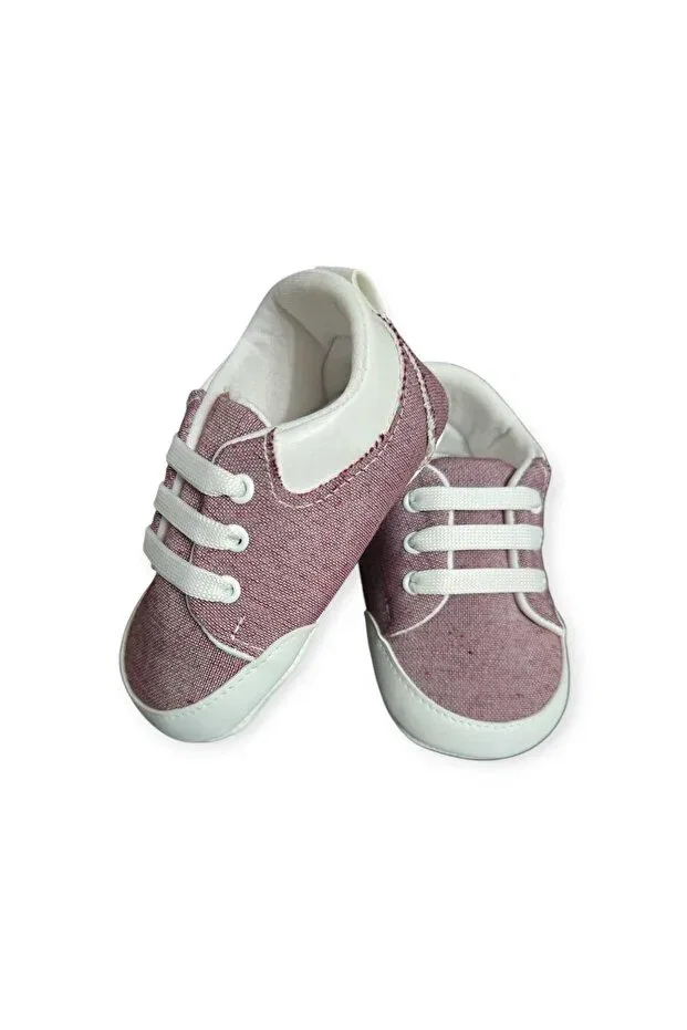 Детские туфельки для новорожденных с принтом Minire Baby Kids, Dried Rose — фото 2