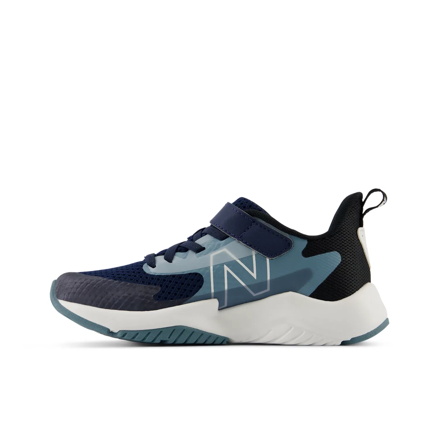 Детские кроссовки с дышащей сеткой RAV v2 Hook & Loop New Balance, Nb Navy With Salt Water And Black — фото 3