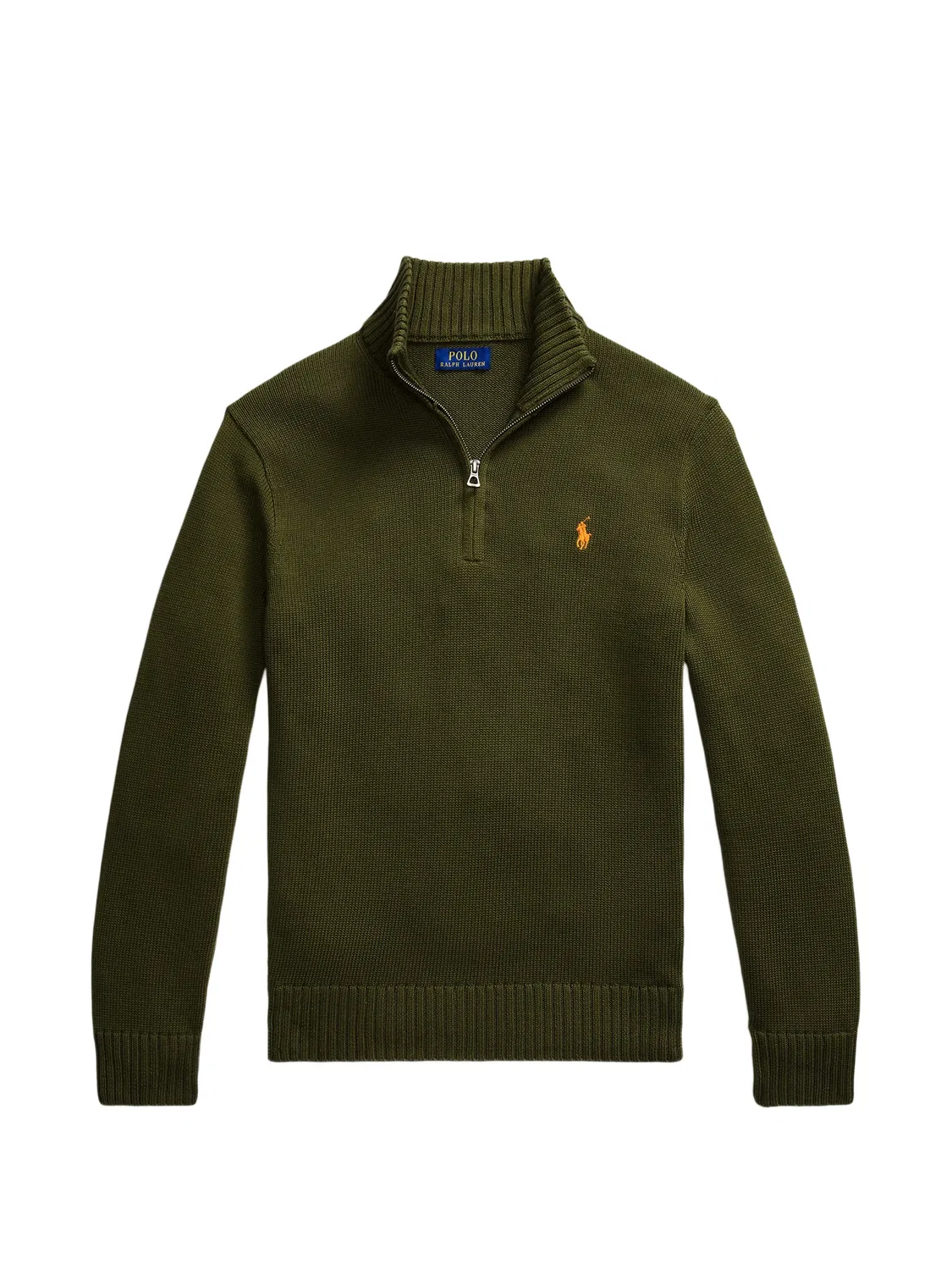 Polo Ralph Lauren Свитер с половинной молнией, зеленый