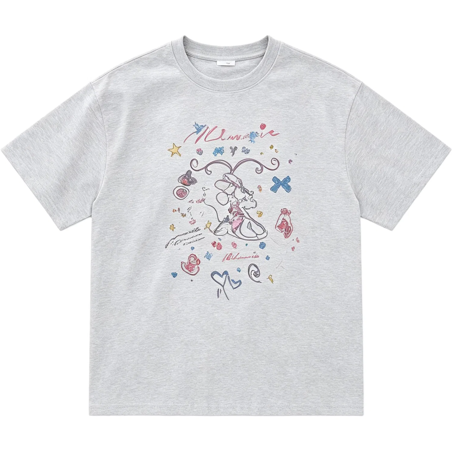 Футболка с круглым вырезом Disney, Light Heather Gray