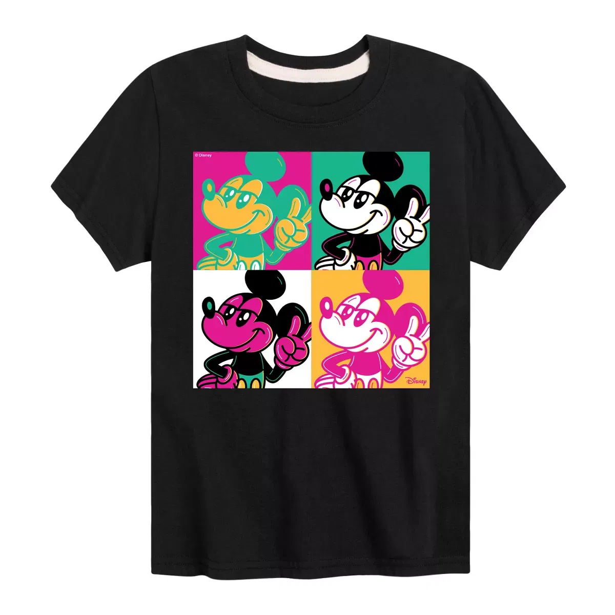 Детская футболка с принтом Warhol Pop Art Disney, Цвет Black