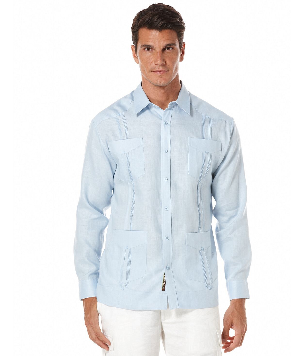 

Рубашка guayabera с длинными рукавами из 100% льна Cubavera, мульти