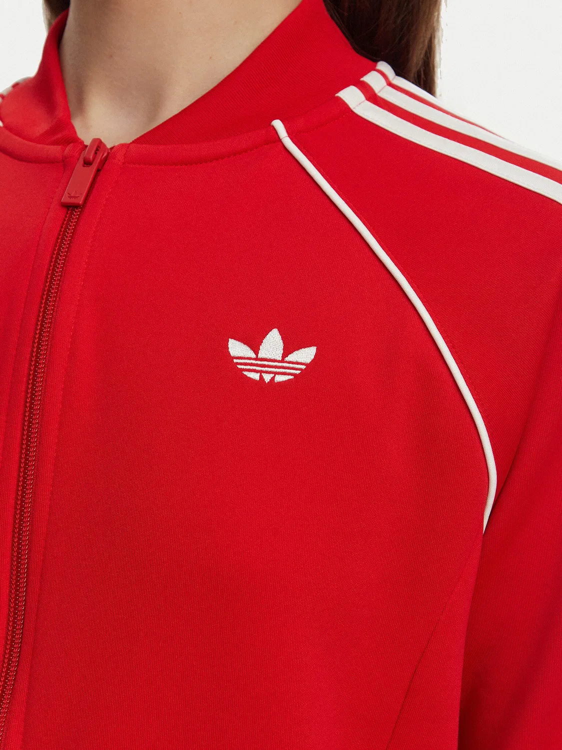 Женская толстовка стандартного кроя adicolor Classic Adidas, красный — фото 4