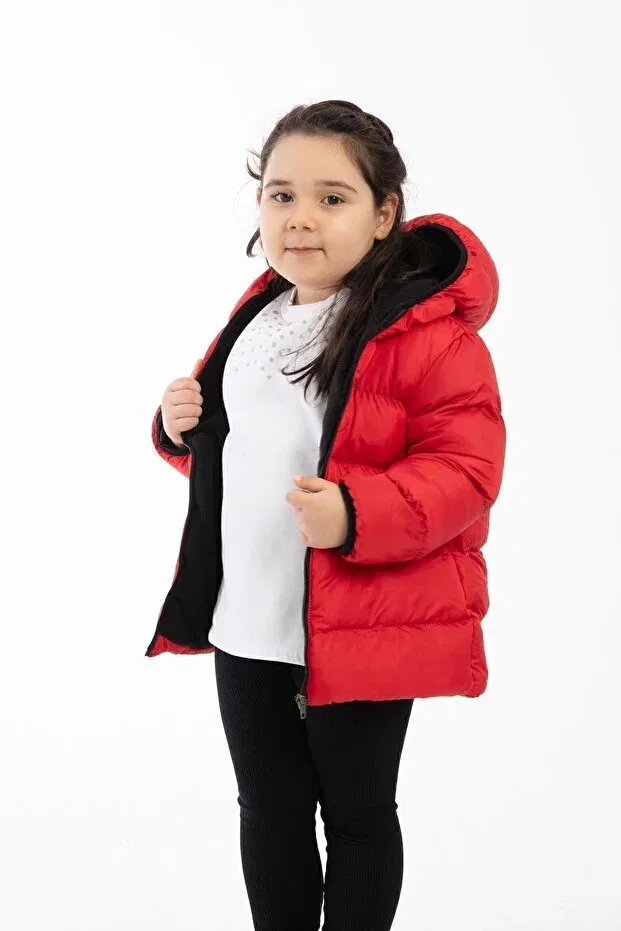 Детское пальто для девочек водонепроницаемое Hooded Montland, Red