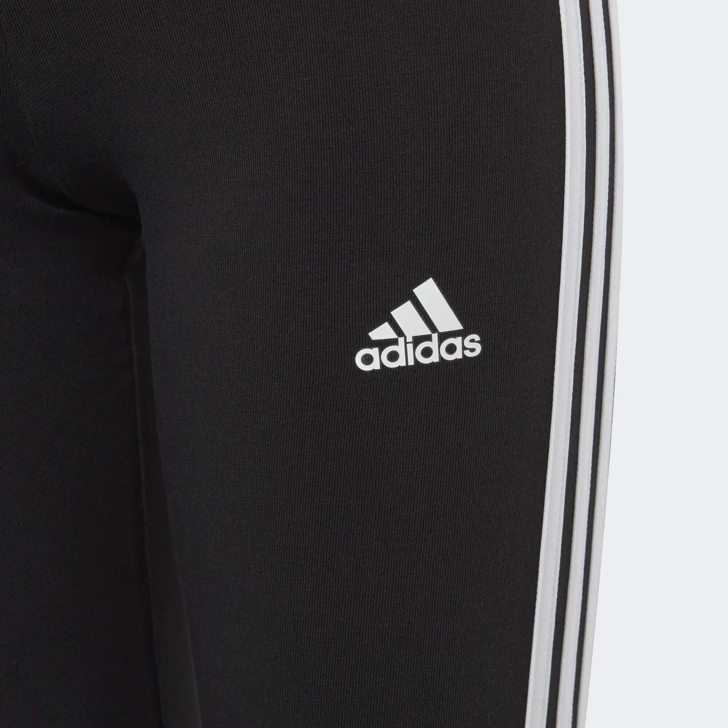 Детские леггинсы с тремя полосками Essentials 3-Streifen Cotton Adidas, Schwarz Weiss — фото 3
