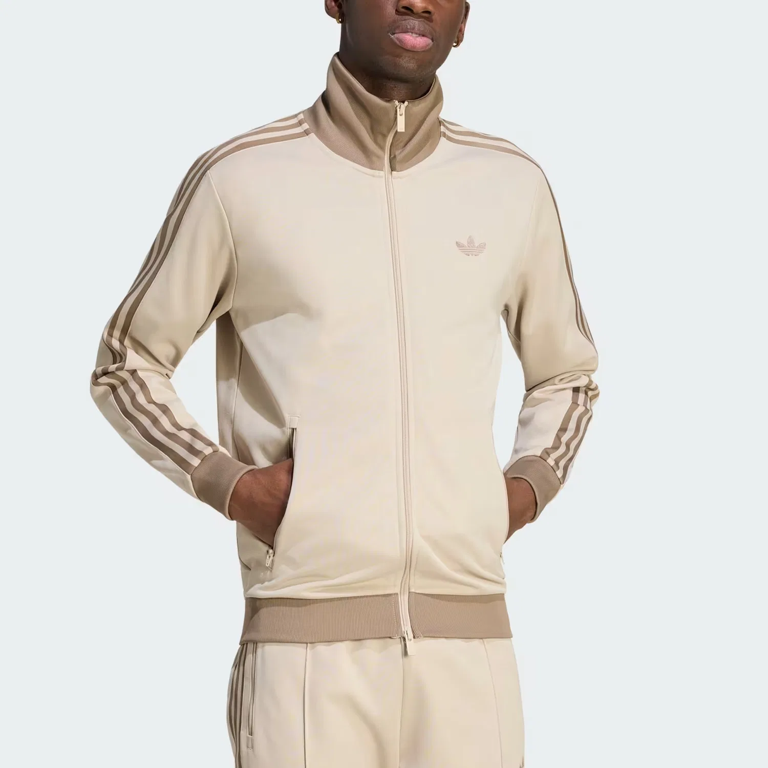 Мужская куртка с воротником-стойкой Adidas Originals, Khaki — фото 4