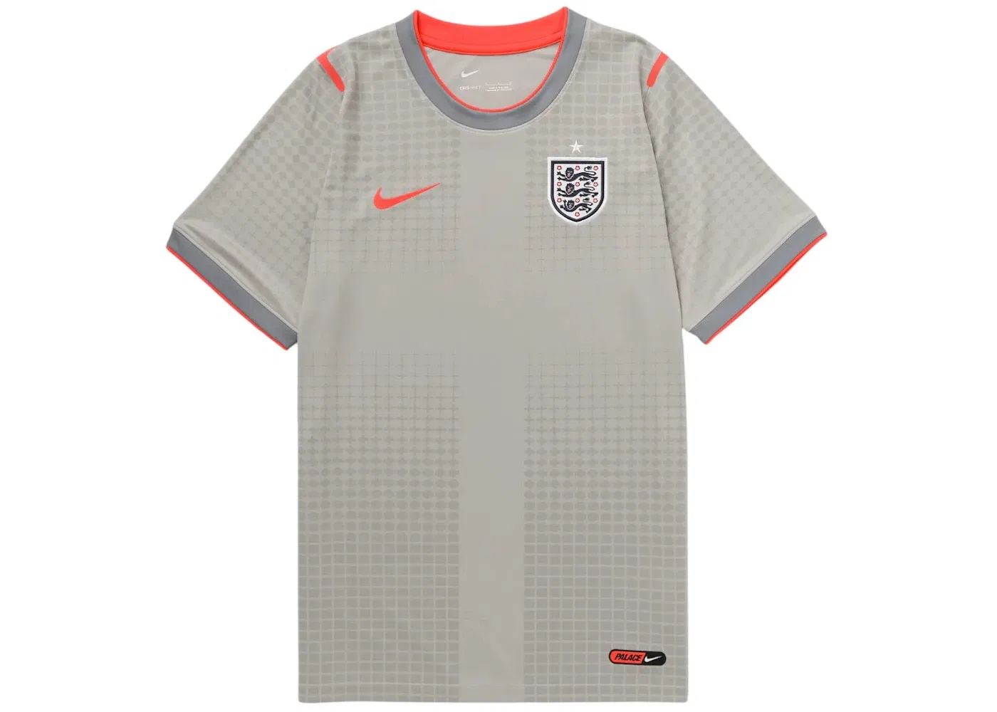 Мужская футбольная джерси с принтом Nike England x Palace Academy Pro, Pewter Grey/Bright Crimson