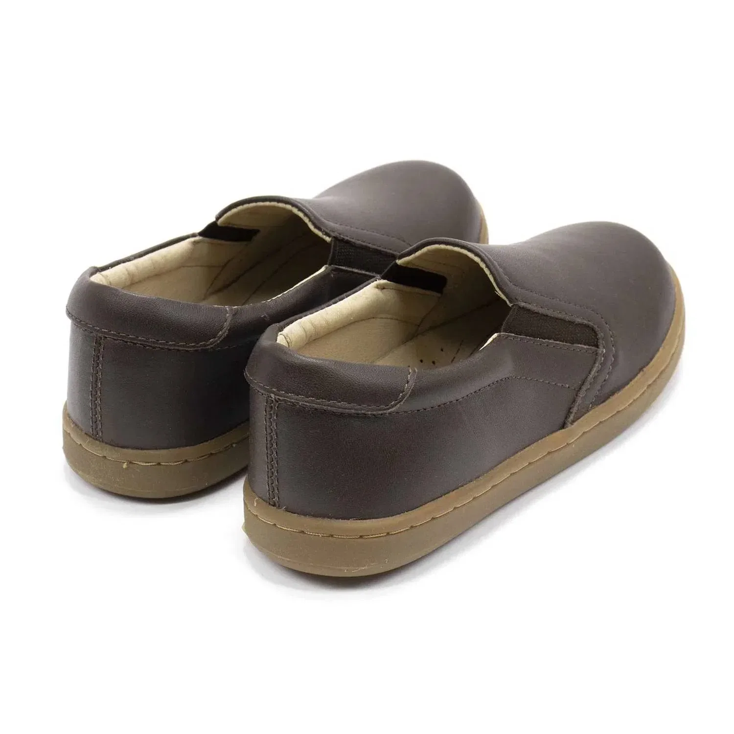 Детские кроссовки без шнуровки с кожаным верхом Hoff Style Old Soles, коричневый — фото 3