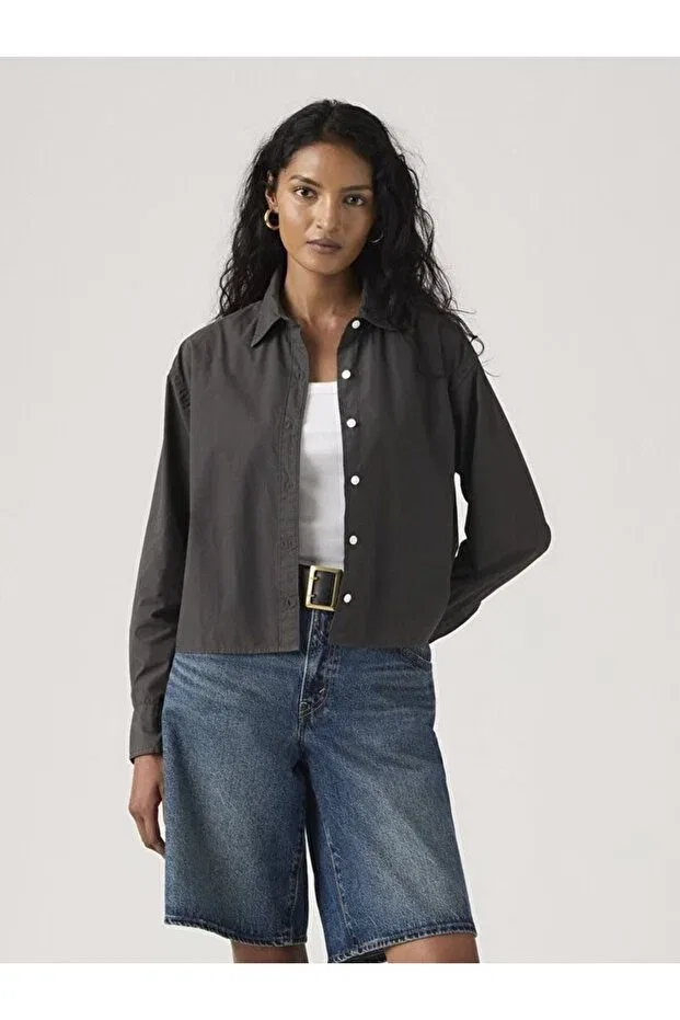 Женская рубашка с длинным рукавом хлопковая Levi'S, Black