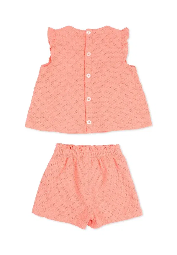 Комплект: топ и шорты, хлопок, Set, Petit Bateau, розовый — фото 2