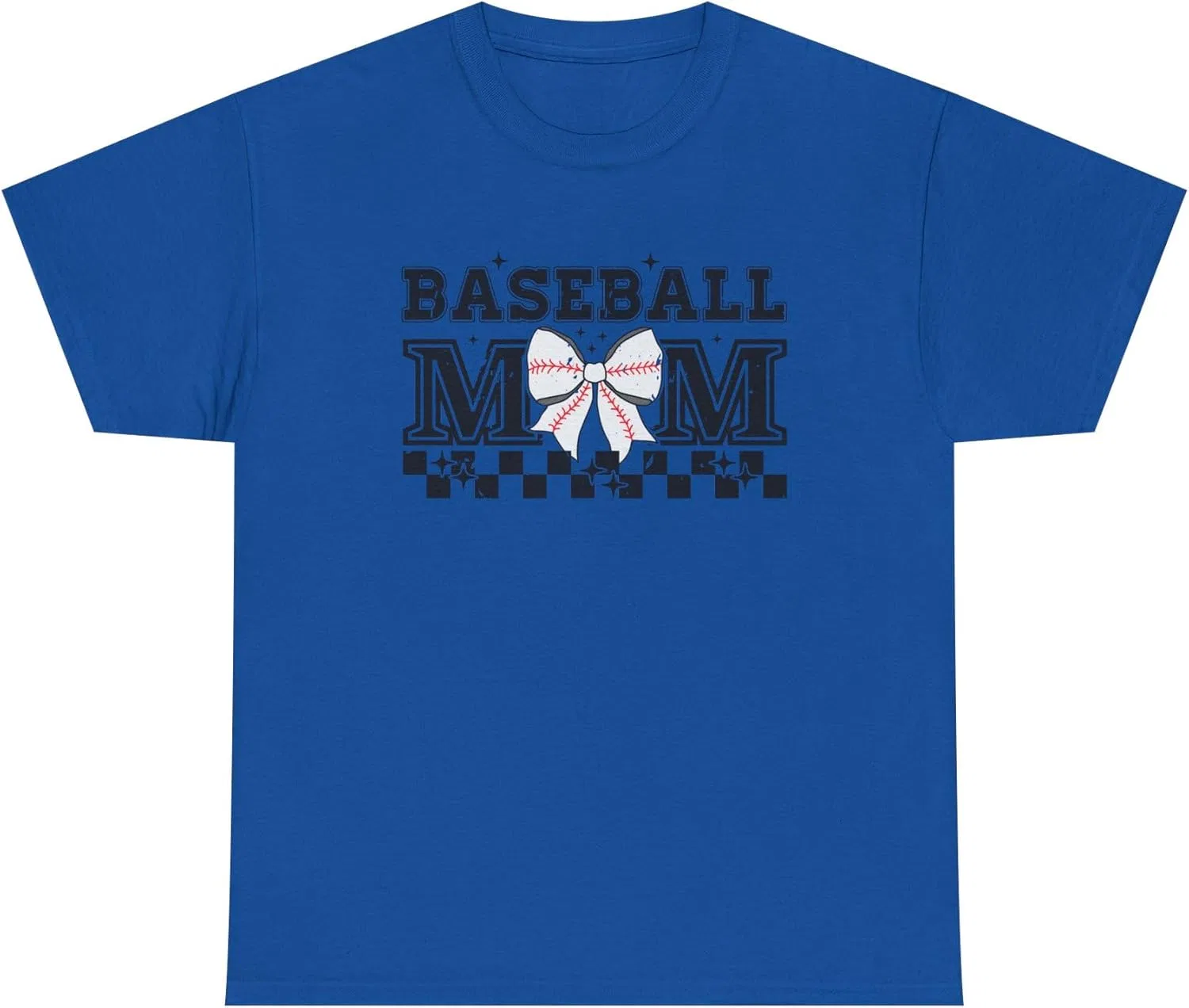 Женская хлопковая футболка с принтом Baseball Mom, Royal