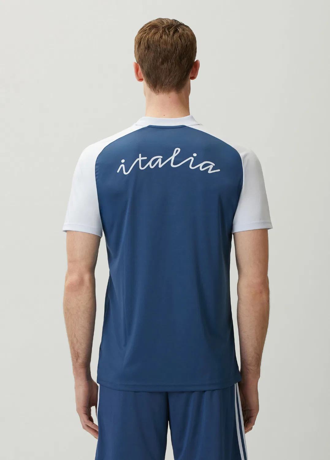 Свитшот Adidas İtalya 26 Deplasman Maç Öncesi Forması, dark blue — фото 4