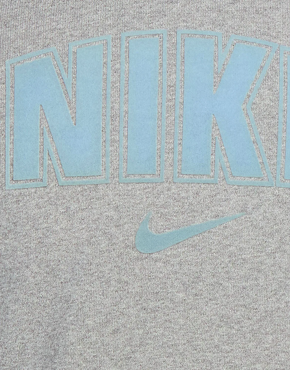 Мужской свитшот на флисе с принтом Nike, серый — фото 4