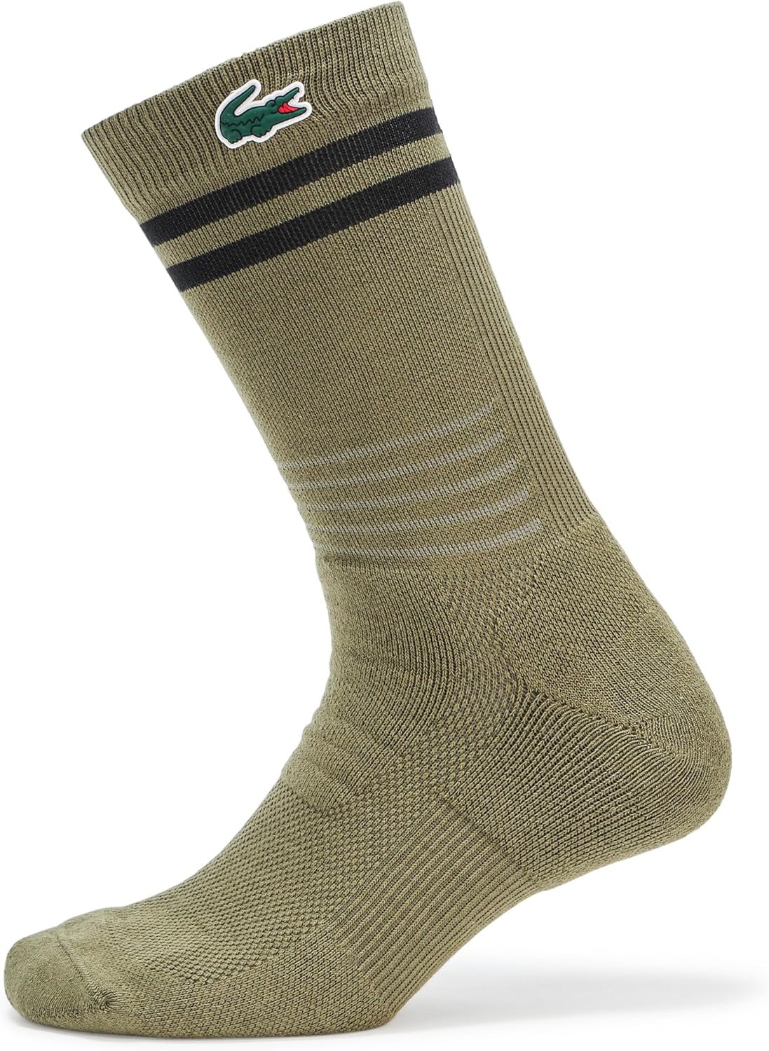 

Мужские дышащие хлопковые спортивные носки Lacoste, Olive/Black