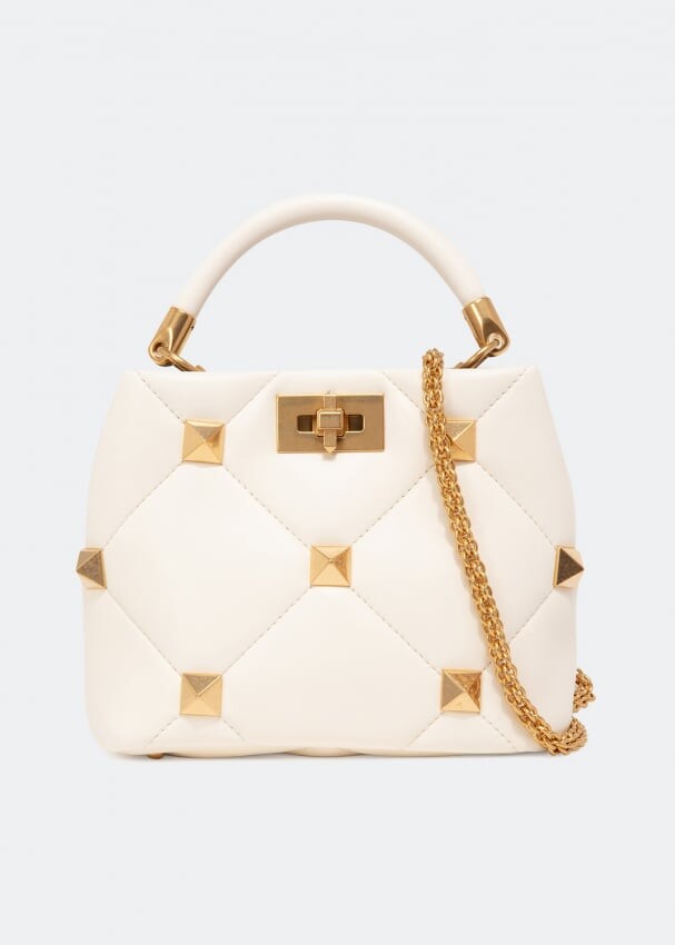 

Сумка VALENTINO GARAVANI Roman stud top handle bag, белый