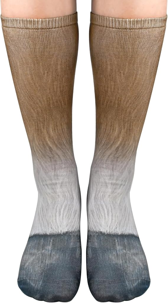 

Носки с изображением лап лошади FilmHoo Funny, серый/коричневый