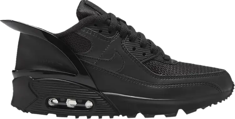 

Кроссовки Nike Air Max 90 FlyEase GS 'Triple Black', черный