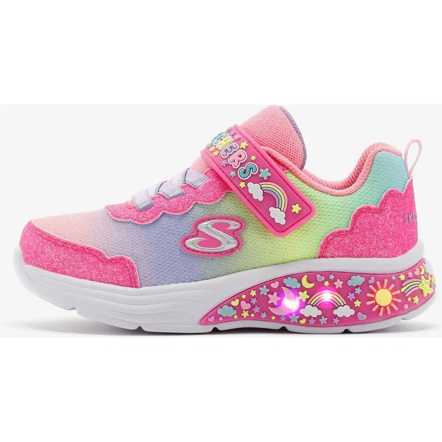 Кроссовки детские с подсветкой My Dreamers Skechers, Розовый — фото 2