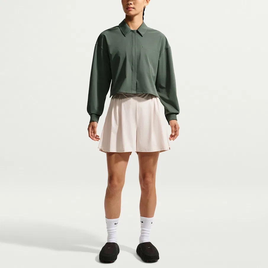 Женская рубашка с отложным воротником Nike 24.7, Green — фото 3