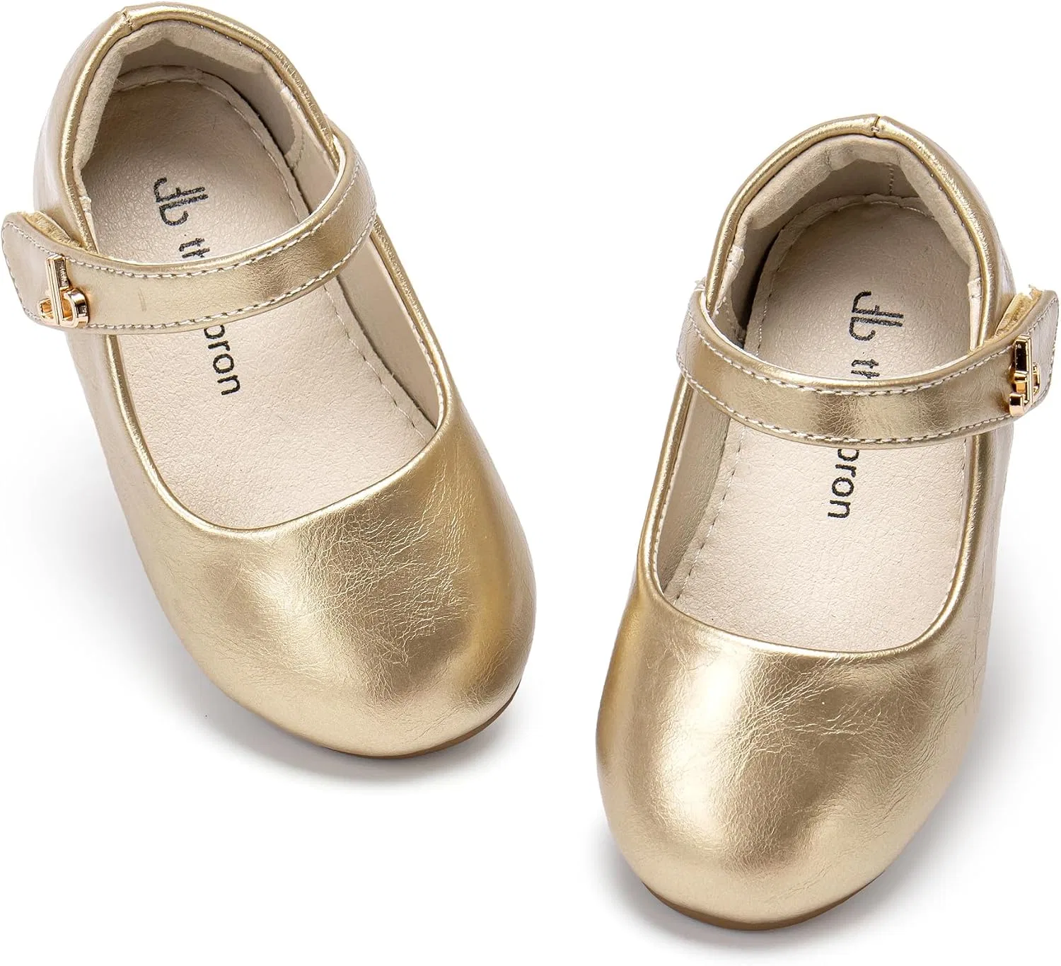 Детские туфли Мэри Джейн для девочек Retro Brogue Style THEE BRON, Glimmering Gold