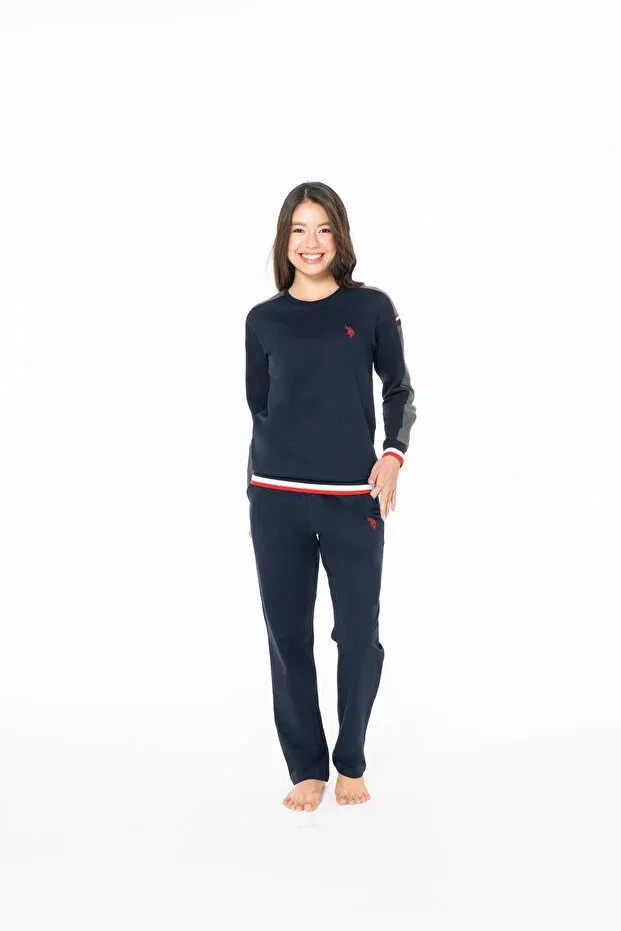 Женский домашний костюм с длинным рукавом U.S. Polo Assn., Navy Blue