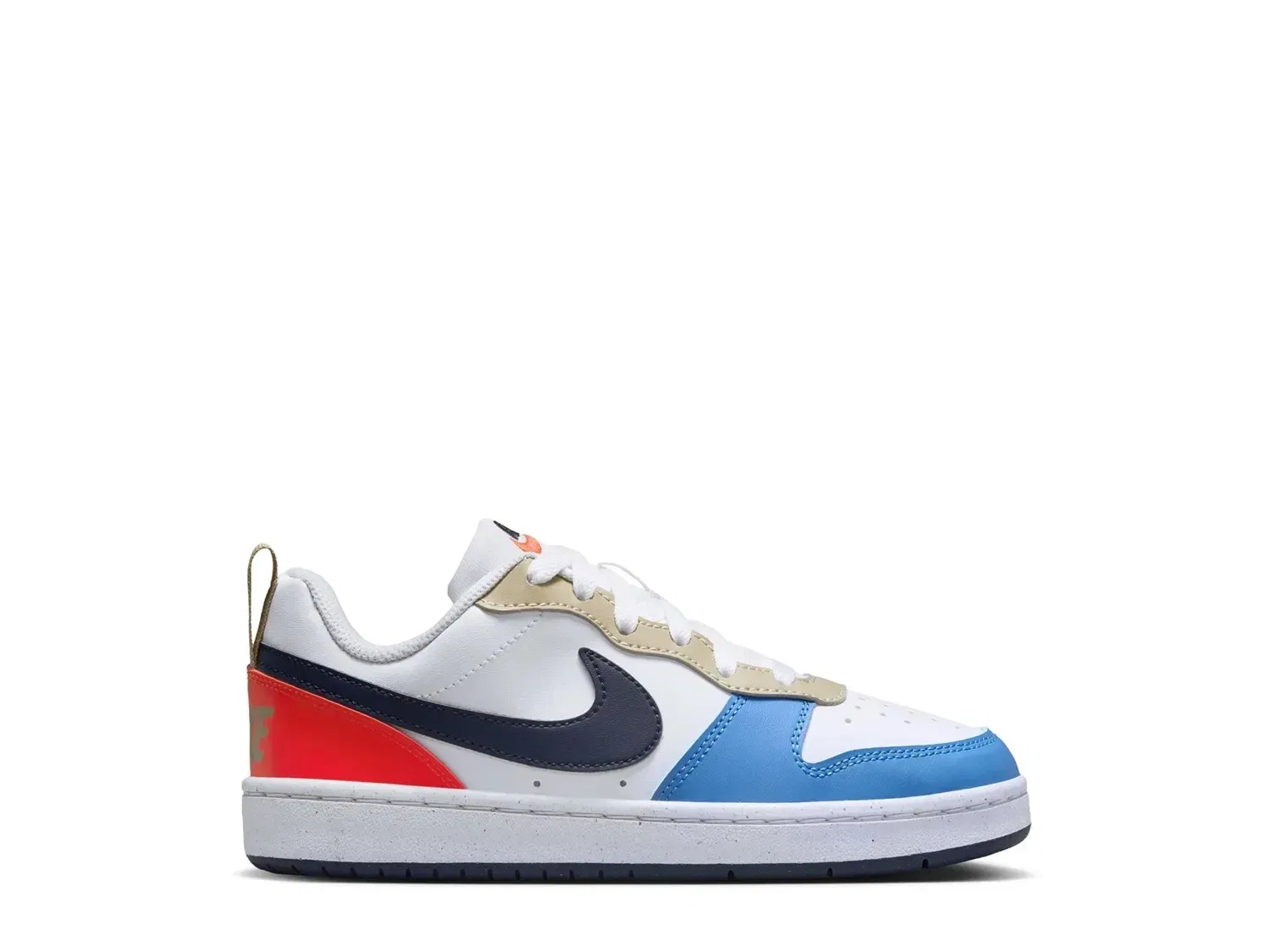 Кроссовки детские Court Borough Low Recraft, Nike, белый/оранжевый