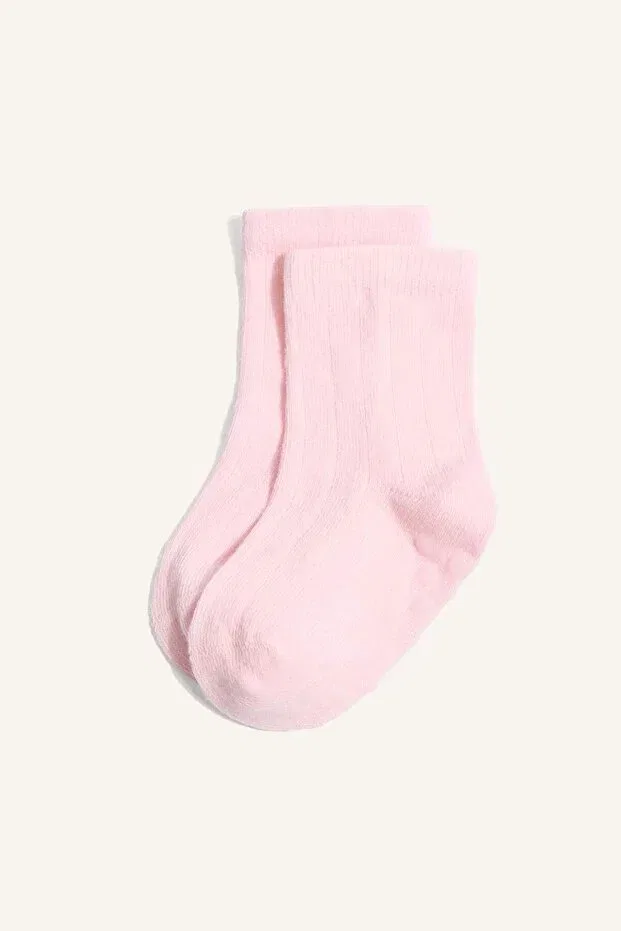 Детские носки для девочек хлопковые 3 шт Defacto, Light Pink-Sf1 — фото 2