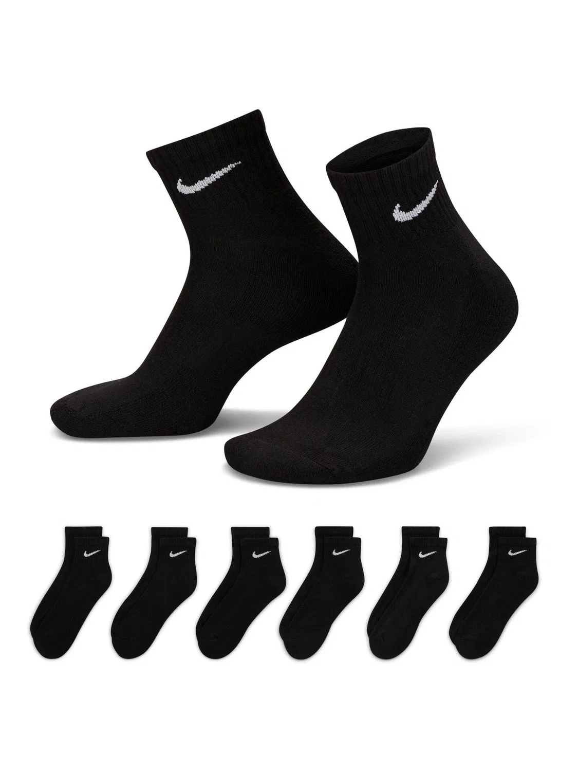 Носки спортивные Everyday Cushioned Nike, черные