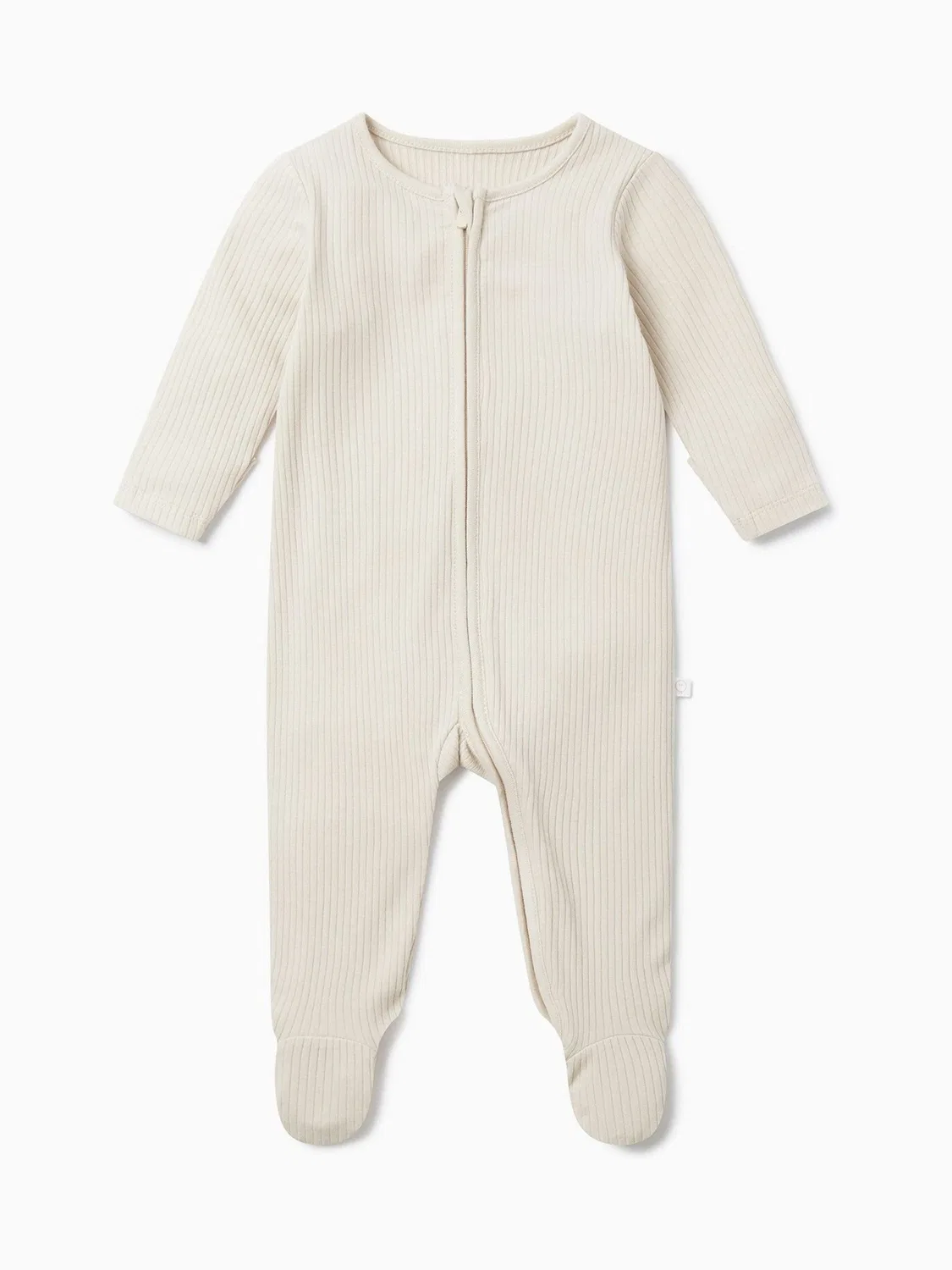 Комбинезон Ribbed Clever Zip Sleepsuit Mori, Экрю — фото 3