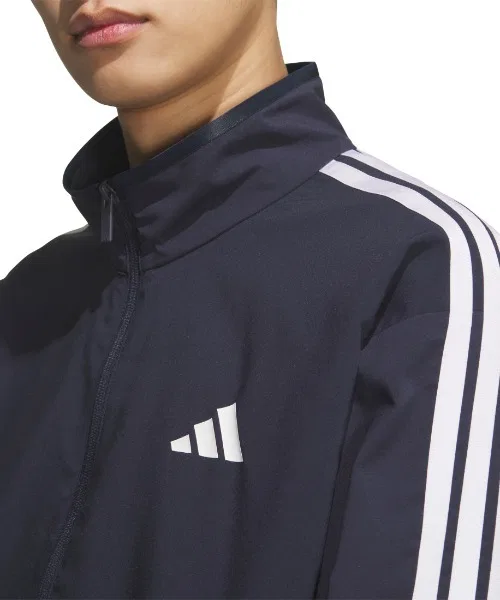 Мужская куртка-трактор с принтом три полосы Adidas, Navy — фото 4