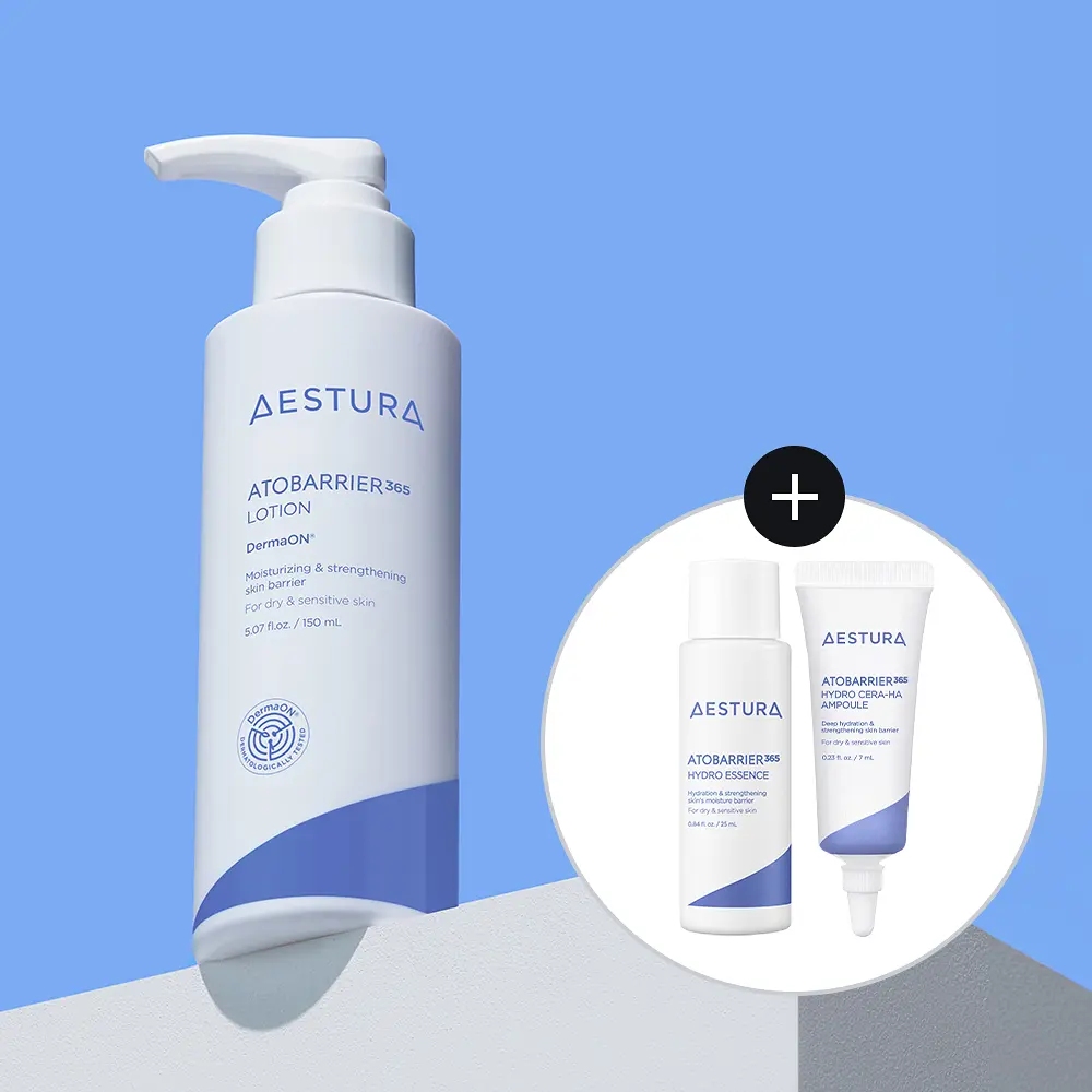 Набор для увлажнения кожи лица Aestura Atobarrier 365, 150 мл + 25 мл + 7 мл — фото 2