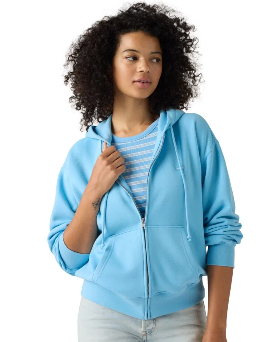 Женская худи с принтом Everyday Zip-Up Hoodie Levi's, Alaskan Blue — фото 2