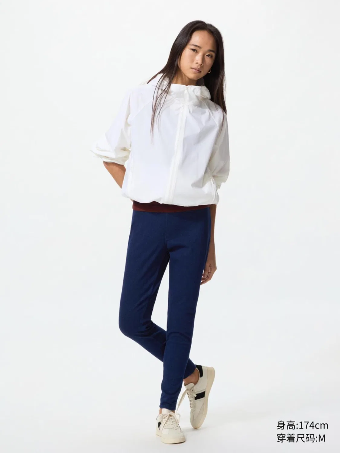 Джинсы-скинни с высокой эластичностью Uniqlo, темно-синий