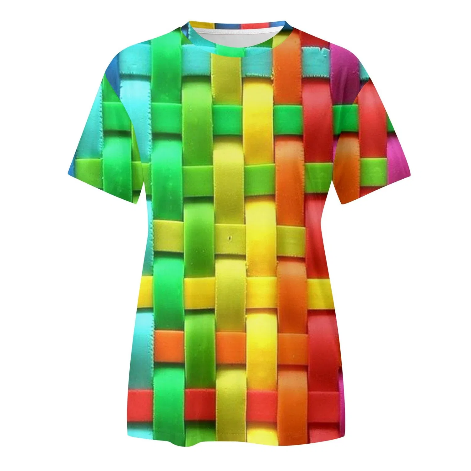 Женская блузка с принтом 3D Summer Short Top, Green-b — фото 3