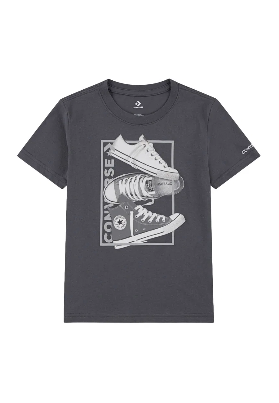 Футболка CONVERSE серого и темно-серого цвета