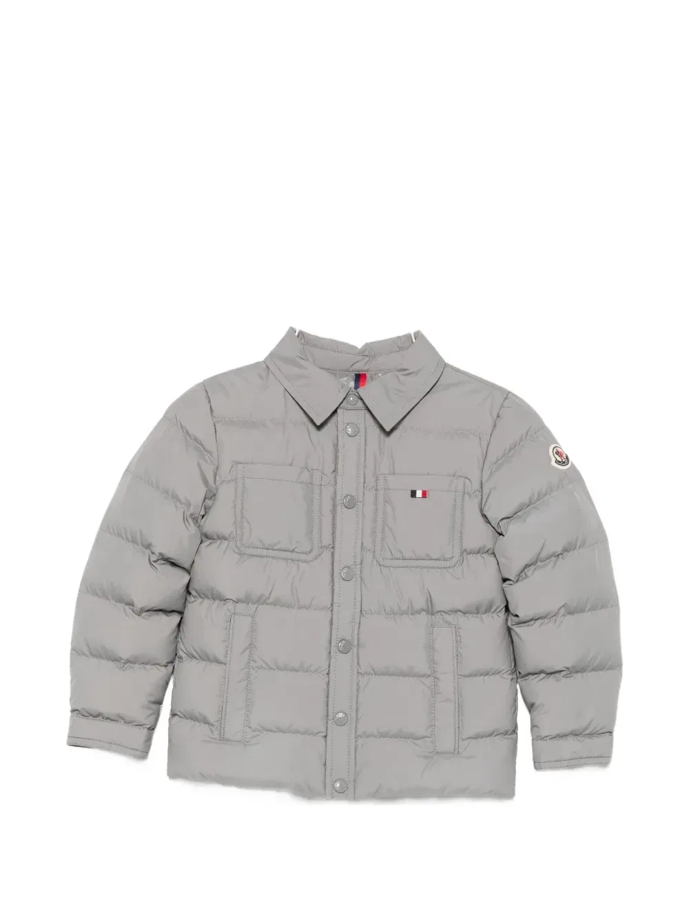 Пуховик Kaelen Moncler Enfant, серый