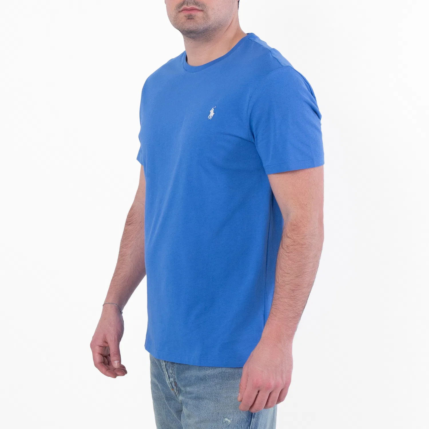 Футболка Custom Slim Fit Crewneck Polo Ralph Lauren, Blue 1 — фото 3